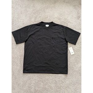 Mate the Label Organic Heavyweight Cotton Relaxed Tee Jet Black Mens Large NWT
